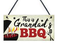 Red Ocean Grandad's Bbq Hanging Garden Sign Summer House Bar Man Cave Shed Plaque Gitfs For Men