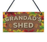 Red Ocean Grandad's Shed Man Cave Workshop Garden Tool Shed Hanging Plaque Home Gift Sign