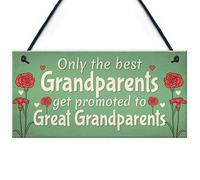 RED OCEAN Great Grandparents Gift Plaque Baby Announcement For Grandparents Grandma Grandad Gifts