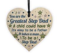 Red Ocean Greatest Step Dad Wooden Heart Step Dad Birthday Christmas Gift From Daughter Son