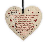 Red Ocean Handmade 10 Reasons Why I Love You Gift For Boyfriend Valentine's Day Anniversary Gift