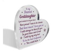 Red Ocean Handmade Goddaughter Gift Acrylic Plaque Goddaughter Birthday Gift From Godparent Goddaughter Gift For Christmas, Gift For Him Goddaughter Gifts Thank You Gift From Godparent Keepsake