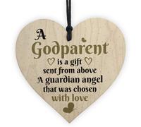 Red Ocean Handmade Godparent Asking Gift For Christening Special Keepsake Thank You Friendship Sign