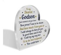 Red Ocean Handmade Godson Gift Acrylic Plaque Godson Birthday Gift From Godparent Godson Gift For Christmas, Gift For Him Godson Gifts Thank You Gift From Godparent Keepsake