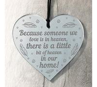 RED OCEAN Handmade Hanging Heart Plaque Memorial Gift to Remember Lost Loved Ones at Christmas