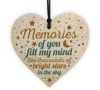 Red Ocean Handmade Memorial Christmas Wooden Hanging Bauble Decoration In Memory Of Mum Dad Nan Grandad Keepsake Gifts