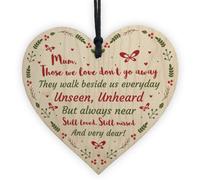 Red Ocean Handmade Memorial Gift Wooden Heart Remembrance Plaque For Mum Keepsake Gifts