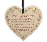 Red Ocean Handmade Memorial Plaque Heart Mum Dad Nan Memorial Sign Remembrance Plaque