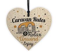 RED OCEAN Hanging Funny Caravan Rules Sign Novelty Plaque Welcome Sign Retirement Friend Gift