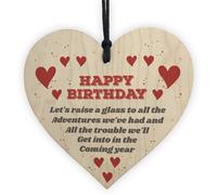 Red Ocean Happy Birthday Best Friend Novelty Bestie Friendship Keepsake Novelty Gift Sign
