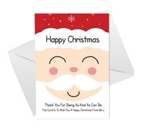 Red Ocean Happy Christmas Card For Teacher From Child Nursery School