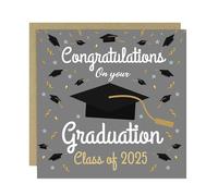 RED OCEAN Happy Graduation Card, Congratulations Well Done On Your Degree, Graduation 2025 Card For Son Daughter, Graduate Congrats Cards