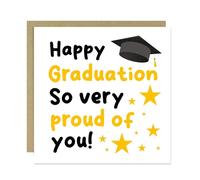 RED OCEAN Happy Graduation Card For Daughter Son Grandson Granddaughter Proud Of You Card With Kraft Envelope Graduation For Him Her Congratulations