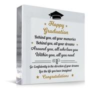 Red Ocean Happy Graduation Plaque Congratulations Graduate For Son Daughter Graduation Gifts For Her Him University Degree Keepsake Presents