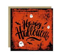 RED OCEAN Happy Halloween Card With Kraft Envelope Card For Friend Daughter Son Couple Spooky Halloween For Him Her Novelty Cards