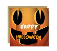 RED OCEAN HAPPY HALLOWEEN Card With Pumpkin Halloween Card For Friend Daughter Son Couple Spooky For Him Her Novelty Cards With Kraft Envelope