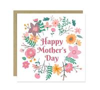 RED OCEAN HAPPY MOTHERS DAY CARD, Floral Mothers Day Card, Nan Card, Mum Card, Card From Daughter Son Grandson, Mothers Day Card With Envelope, Card For Her