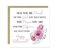 RED OCEAN Happy Retirement Card For Colleague Friend Card With Kraft Envelope Friendship Leaving Work For Him Her Retirement Women Men