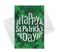 RED OCEAN Happy St Patricks Day Card - St. Patrick's Day Greetings Card - A6 Card With White Envelope - Happy St Patrick's Day Card For Friends, Family, Partner, Grandparents, Neighbours