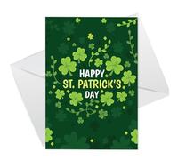 RED OCEAN Happy St Patrick's Day Greetings Card, Lucky Irish Card For Friends and Family, St. Patrick's Day Card For Husband Wife Partner, Greetings Card With White Envelope
