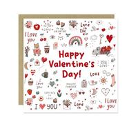 RED OCEAN HAPPY VALENTINES DAY CARD For Husband Wife Novelty Valentines Card For Him Her Romantic Card For Boyfriend Girlfriend Love Card Valentines Day Card With Envelope