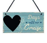 Red Ocean Holiday Countdown CHALKBOARD Sign Days Until Our Cruise Holiday Gift Home Decor