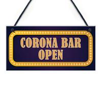 Red Ocean Home Bar Man Cave Pub Sign Corona Bar Open Neon Effect Plaque Gift