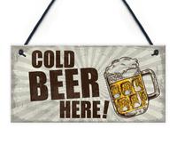 Red Ocean Home Bar Sign Here Bartender Pub Landlord Gift Man Cave Kitchen Plaque Gifts For Men