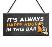 RED OCEAN Home Bar Sign Man Cave Bar Pub Signs Hanging Garden Signs Alcohol Vodka Gin Gift