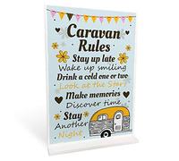 RED OCEAN Home Sign For Caravan Standing Plaque Caravan Rules Sign Birthday For Mum Dad Nan Grandparents