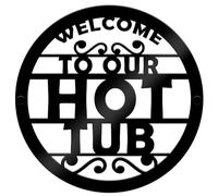 Red Ocean Hot Tub Signs And Plaques, Hot Tub Accessories For Garden Shed, Shed Sign, Summer House Plaque, Home Decor Gift, Wall Mounted Sign, Hot Tub Plaque Acrylic Sign (23x23cm (Small))
