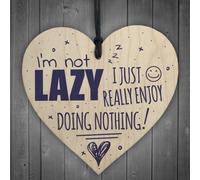Red Ocean I'm Not Lazy Funny Hanging Heart Doing Nothing Novelty Best Friend Gift Ideas