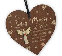 Red Ocean In Loving Memory Of Nan Memorial Bauble Ornaments Bereavement Remembrance Christmas Xmas Tree Decoration For Nan