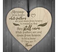 Red Ocean In Memory Hanging Wooden Heart Wall Plaque Mum Dad Memorial Grave Sign Tree Decoration Gift