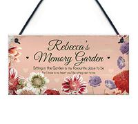 RED OCEAN In Memory Plaque Personalised Memory Garden Sign For Garden Summer House Memorial Gift