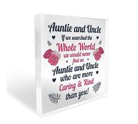 Red Ocean Keepsake Gift For Auntie And Uncle Birthday Gift From Niece And Nephew Family Plaque Home Decor Sign