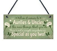Red Ocean Keepsake Gift For Auntie And Uncle Family Plaque Home Decor Sign Birthday Gift From Niece And Nephew