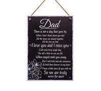 RED OCEAN Love And Miss You Dad Memorial Grave Plaque Father's Day Daddy Gift Bereavement Sign