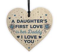 RED OCEAN Love Daddy Dad Wooden Heart Happy Birthday Card Gift Daughter Baby Thank You Keepsake