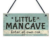 RED OCEAN Man Cave Sign Hanging Door Bedroom Wall Plaque Shed Room Son Dad Birthday Gift