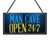 Red Ocean Man Cave Signs And Plaques Neon Effect Shed Sign Door Wall Plaque Dad Grandad Gift