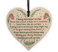 Red Ocean Memorial Plaque For Mum Nan Dad Grandad Hanging Sign Gift Tree Bauble Decoration