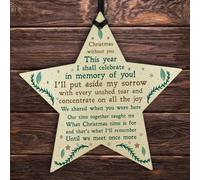 Red Ocean Memorial Sign For Mum Dad Nan Grandad Memory Plaque Christmas Tree Bauble Decoration