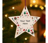 Red Ocean Merry Christmas Bauble For Friend Family Personalised Tree Decoration For Couple Family Baby Christmas Name Tag Keepsake