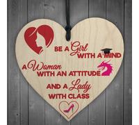Red Ocean Mind Attitude Class Motivational Novelty Hanging Heart Gift