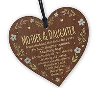 Red Ocean Mother And Daughter Wooden Hanging Heart | Mothers Day Gift For Mum | Sentimental Gift From Daughter | Birthday Gift For Mum Daughter