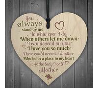 RED OCEAN Mother Love You Wooden Hanging Heart Mothers Day Birthday Cute Mum Gift From Daughter Sign