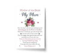RED OCEAN Mother of the Bride Personalised Print Wedding Gift Poem Gift For Mum