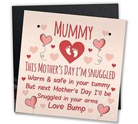 RED OCEAN Mothers Day Card From Bump Mummy To Be Gifts Hanging Plaque Gifts For Mum Mummy