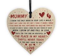 Red Ocean Mothers Day Gift For New Mummy Wooden Heart Mummy To Be Gift Special Keepsake Plaque
